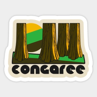 Retro Congaree ))(( Tourist Souvenir National Park Design Sticker